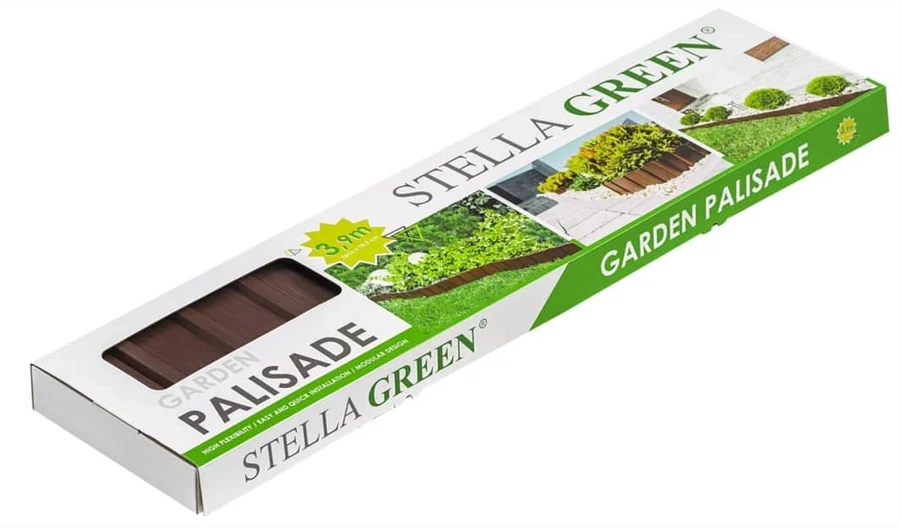 Stella Green Plastikinė sodo tvorelė PA80 BOX, 3,9 m, Stella Žalias - Ruda
