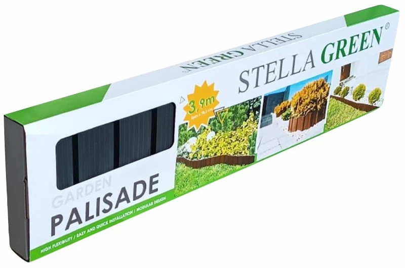 Stella Green Plastikinė sodo tvorelė PA80 BOX, 3,9 m, Stella Žalias - Ruda