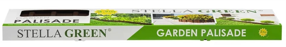 Stella Green Plastikinė sodo tvorelė PA80 BOX, 3,9 m, Stella Žalias - Ruda
