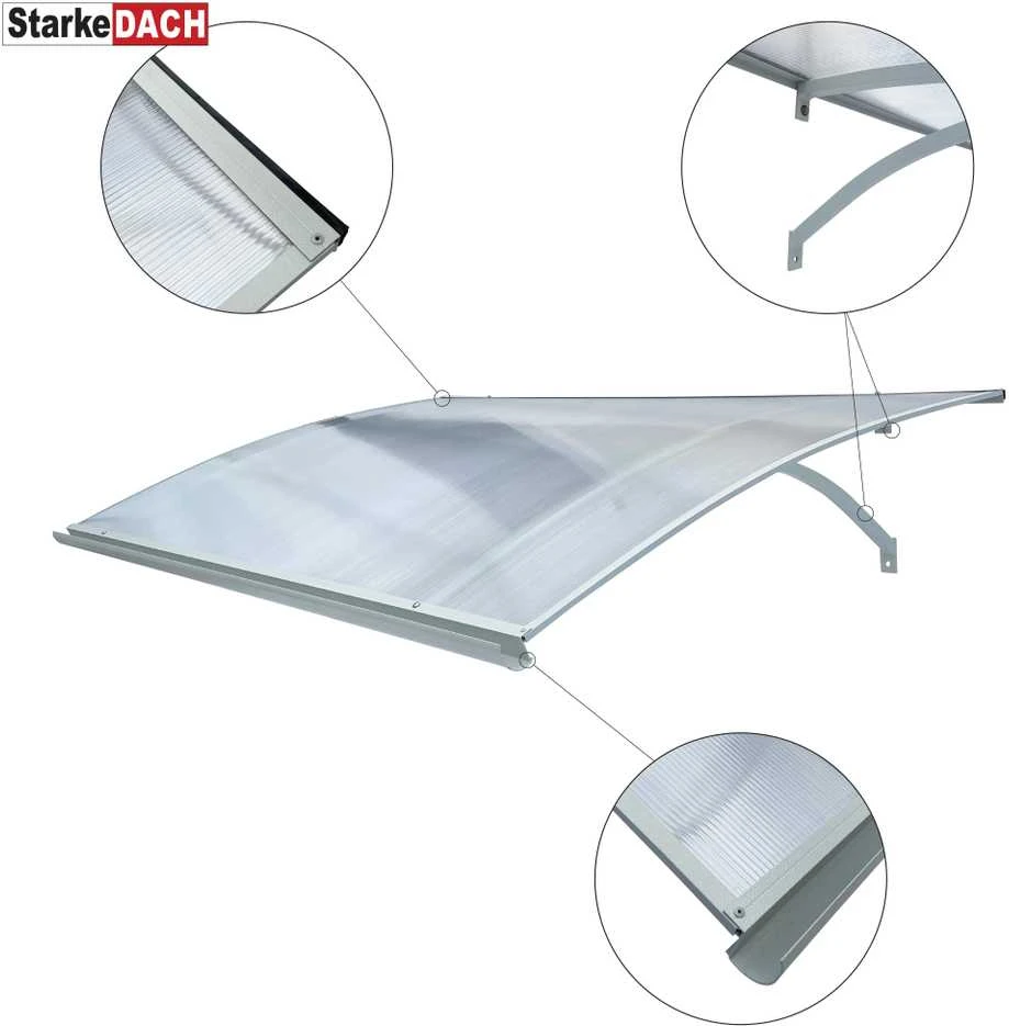 Stogelis STARKEDACH Lenktas L-160 - Ruda konstrukcija / Skaidri danga