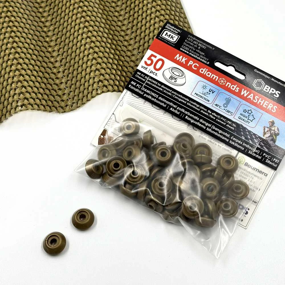 Baltic Plastic Solutions Tarpinė varžtams MK PC DIAMONDS (3 spalvos) - Bronzinė