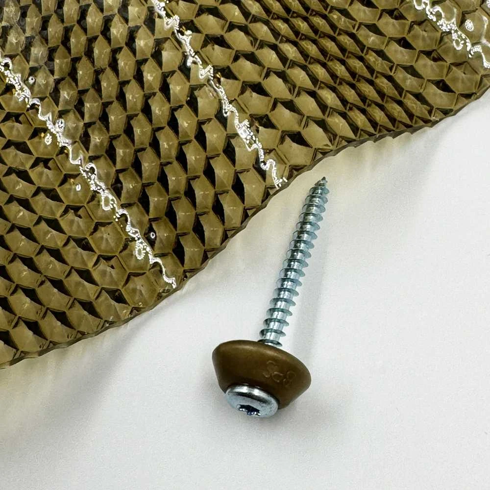 Baltic Plastic Solutions Tvirtinimo varžtai į medį su tarpine M5 x 50 mm MK PC DIAMONDS (3 spalvos) - Bronzinė