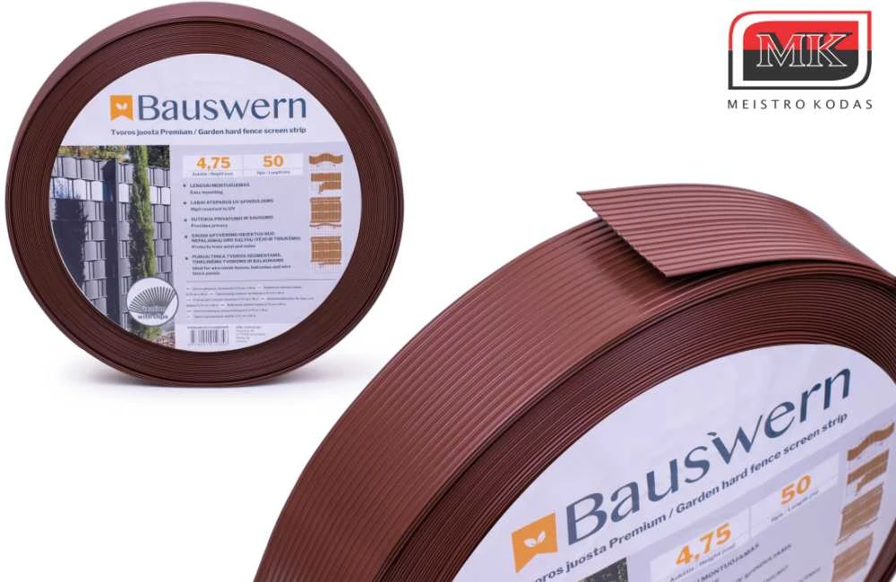 Tvoros juosta BAUSWERN PREMIUM, 50 x 0,0475m - RAL 8011 (Ruda)