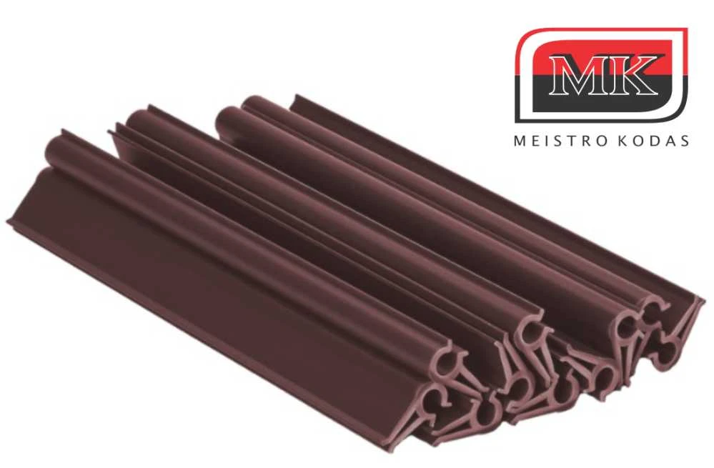 Tvoros juostos klipsai BAUSWERN PREMIUM 190 mm (10vnt) - RAL 8011 (Ruda)