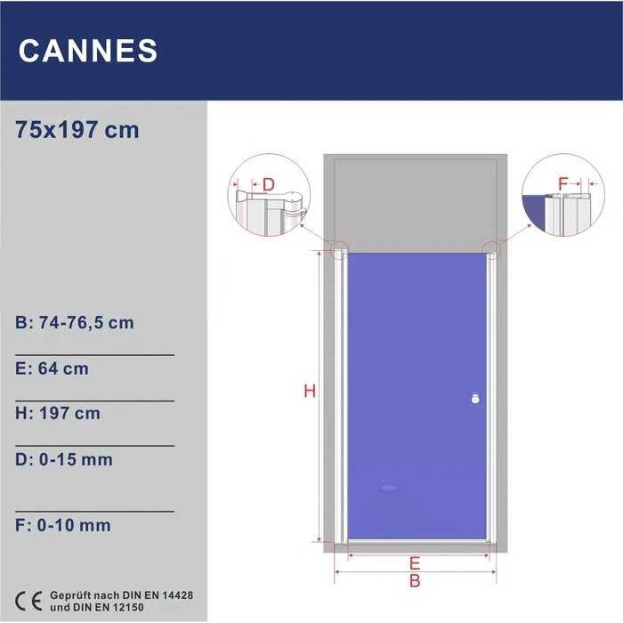 Dušo durys AQUABATOS Cannes 75x197