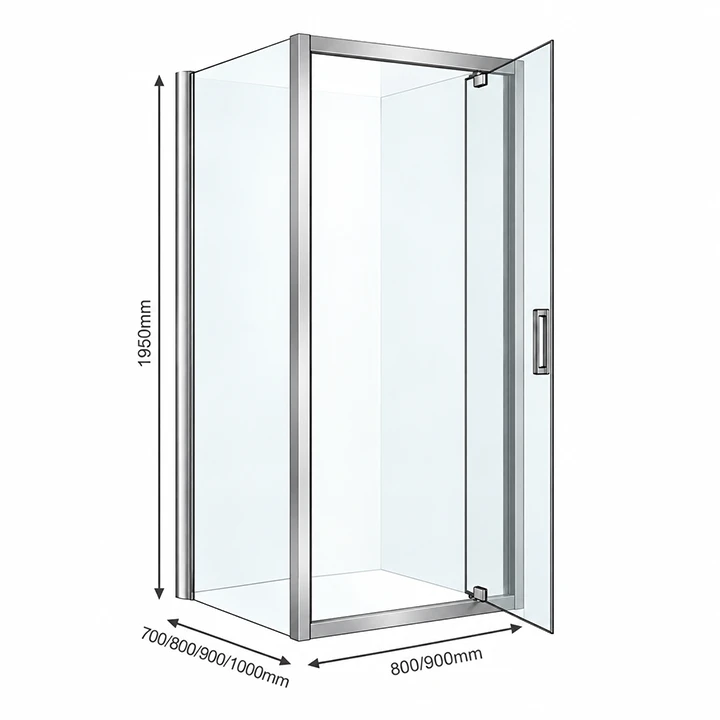 Dušo kabina NAPOLI chrome DW 80x70