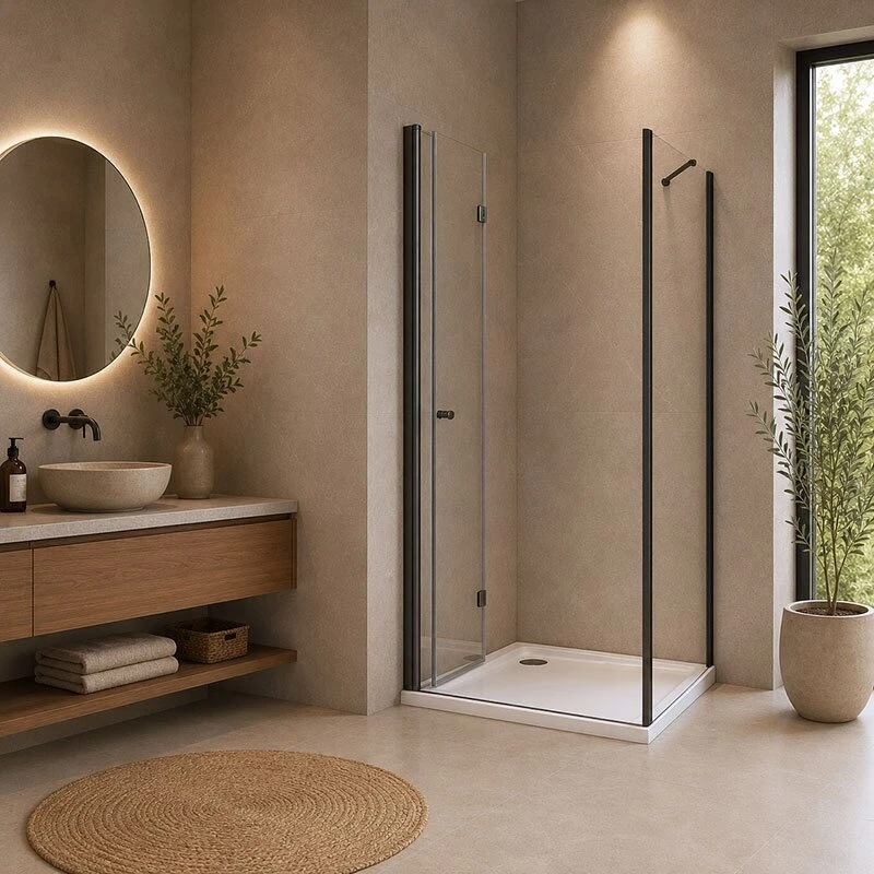 Dušo kabina SANREMO Juodas DW 90x90