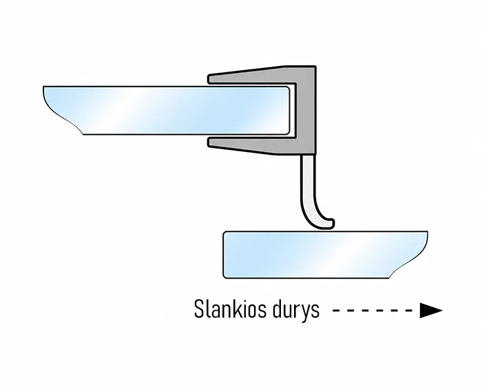Dušo kabinos tarpinė B004 6mm