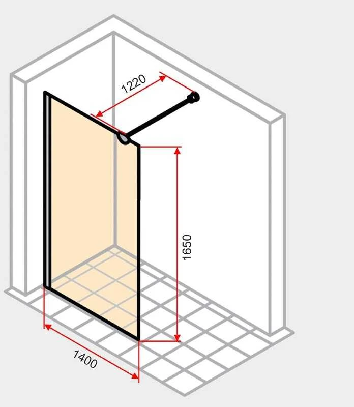 Dušo sienelė HÜPPE Walk-in 140x165