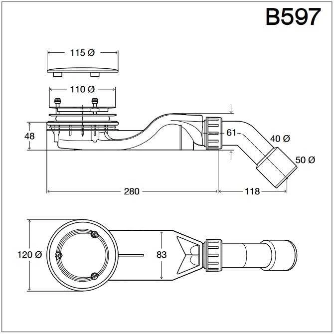 Dušo sifonas BETTE B597-000