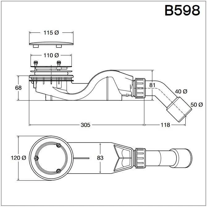 Dušo sifonas BETTE B598-000