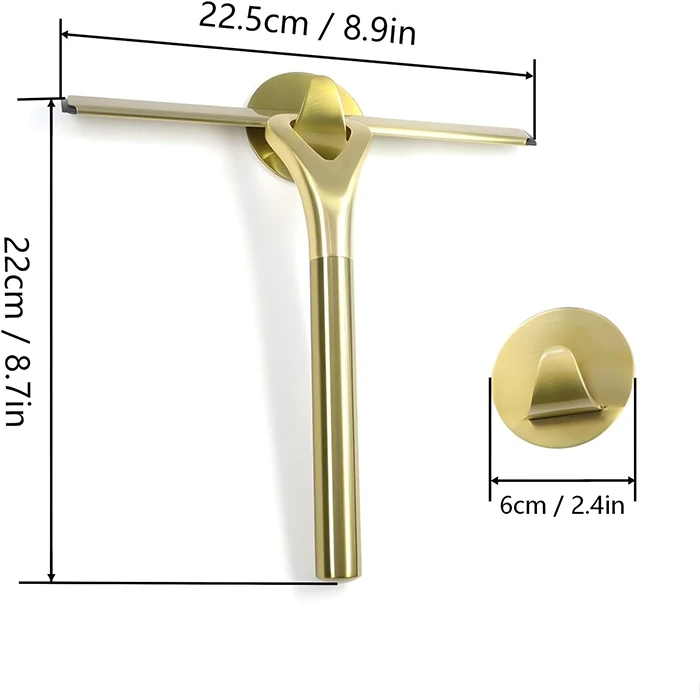 Dušo valytuvas KIMISS 22 cm, aukso sp.