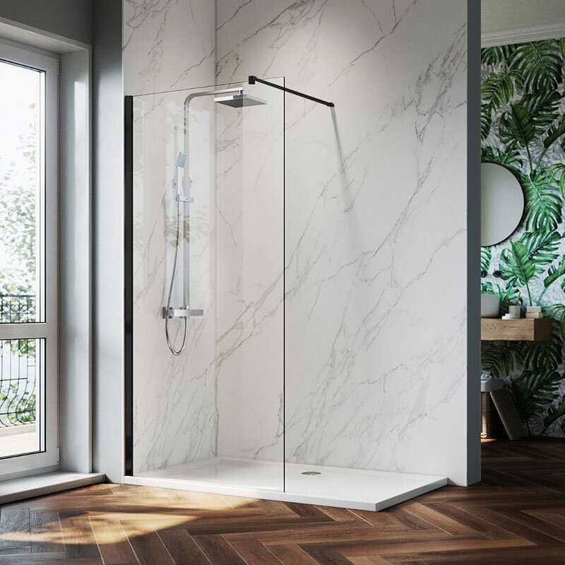 Ocean Dušo sienelė CLEAN 100x200 juodas