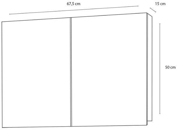 Pakabinama veidrodinė spintelė DIFFERENZ Brida 675
