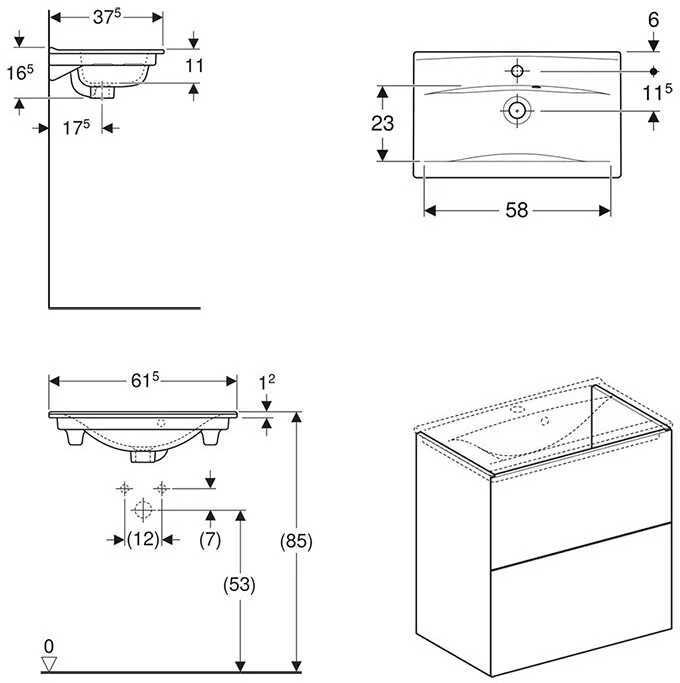 Praustuvas Ifö Sense 15502 61