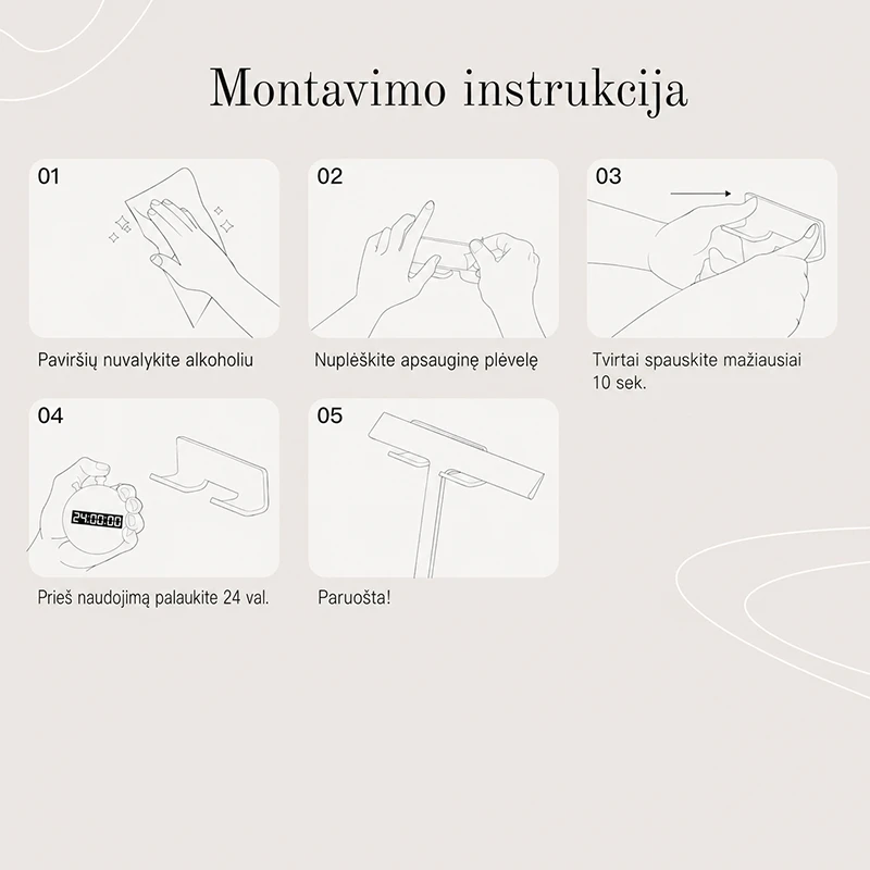 Silikoninis dušo valytuvas MOIN KM 23 cm, baltas