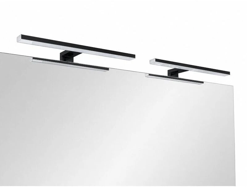 Veidrodis su LED šviestuvais Aourow2 Juodas 120x80