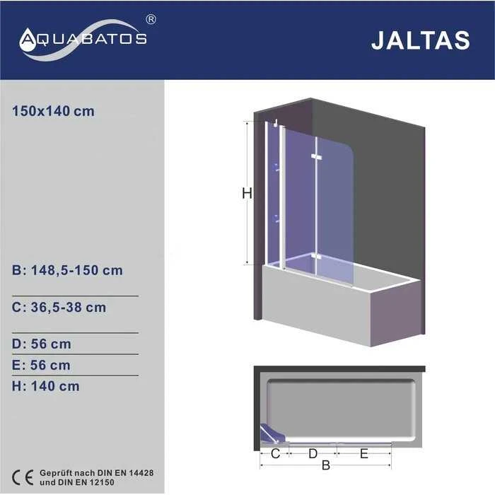 Vonios sienelė AQUABATOS Jaltas 150x140