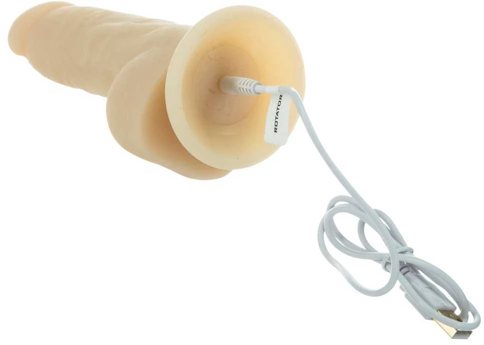 Bms Factory Nuoga priklausomybė – besisukantis ir vibruojantis dongas su nuotolinio valdymo pulteliu 19 cm vanilės