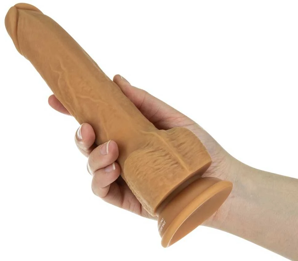 Naked Addiction Nuoga priklausomybė – stumiantis dongas su nuotoliniu 23 cm karamele