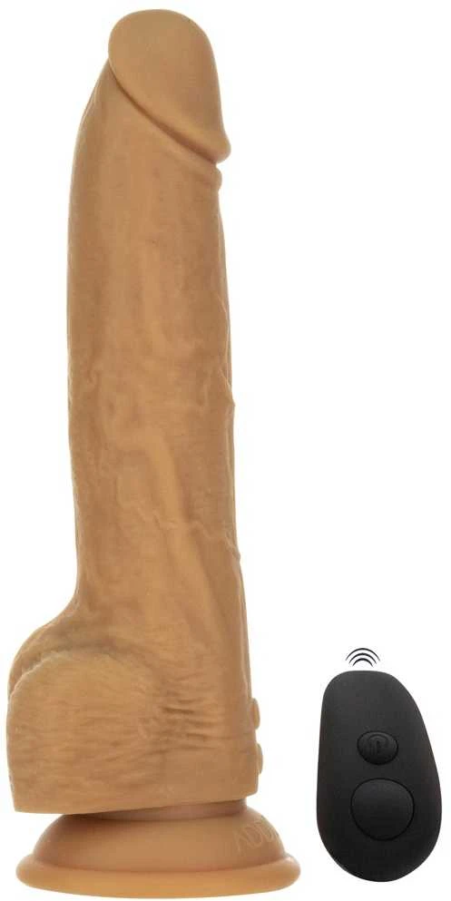 Naked Addiction Nuoga priklausomybė – stumiantis dongas su nuotoliniu 23 cm karamele