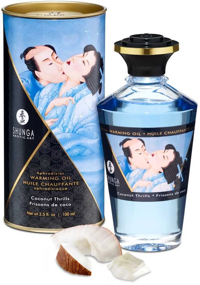 „Shunga“ – afrodiziakas, šildantis kokosų aliejus, 100 ml