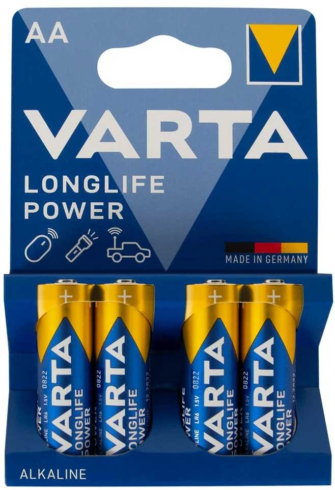 Varta AA baterijos keturių vienetų pakuotė