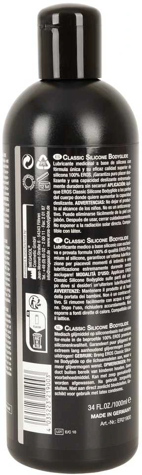 Eros Silicone Bodyglide Silikono pagrindu lubrikantas, 1000 ml