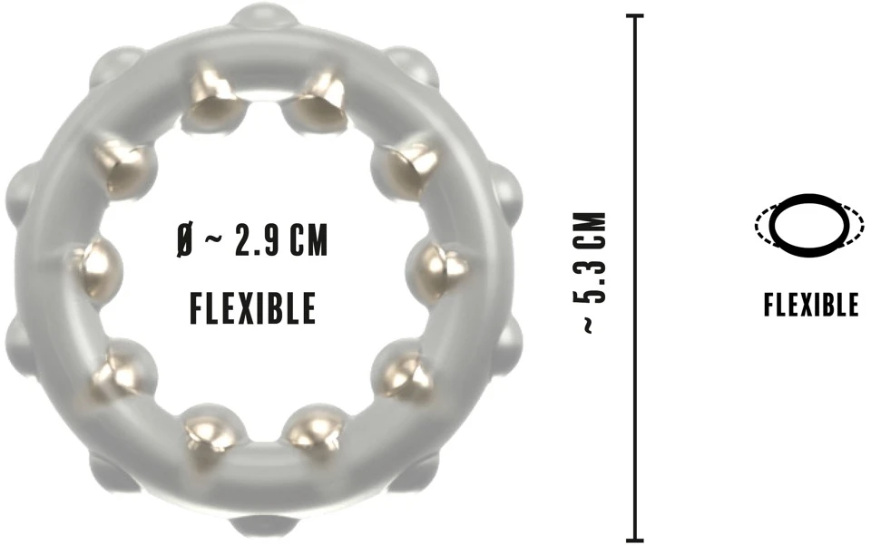 Rebel Cock Ring With Metal Bal