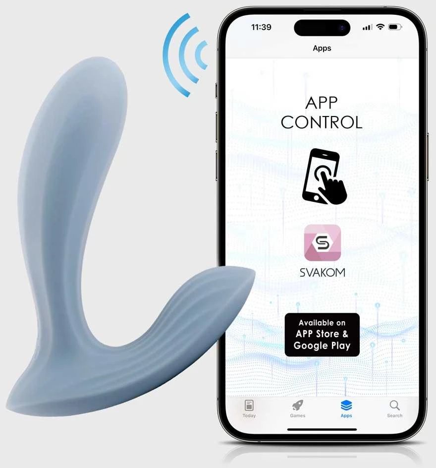Mėlyna Svakom - Erica Wearable Vibrator Dusty Mėlyna