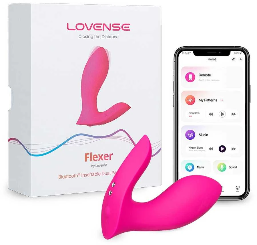 Lovense - Flexer įdedamas dvigubas kelnaičių vibratorius