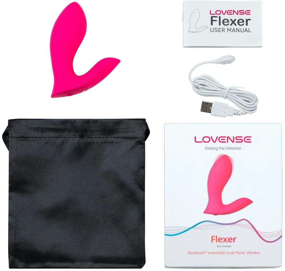 Lovense - Flexer įdedamas dvigubas kelnaičių vibratorius