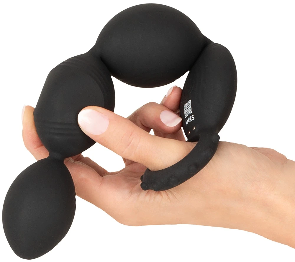 Flexible XL Anal Beads with Deep Vibrations