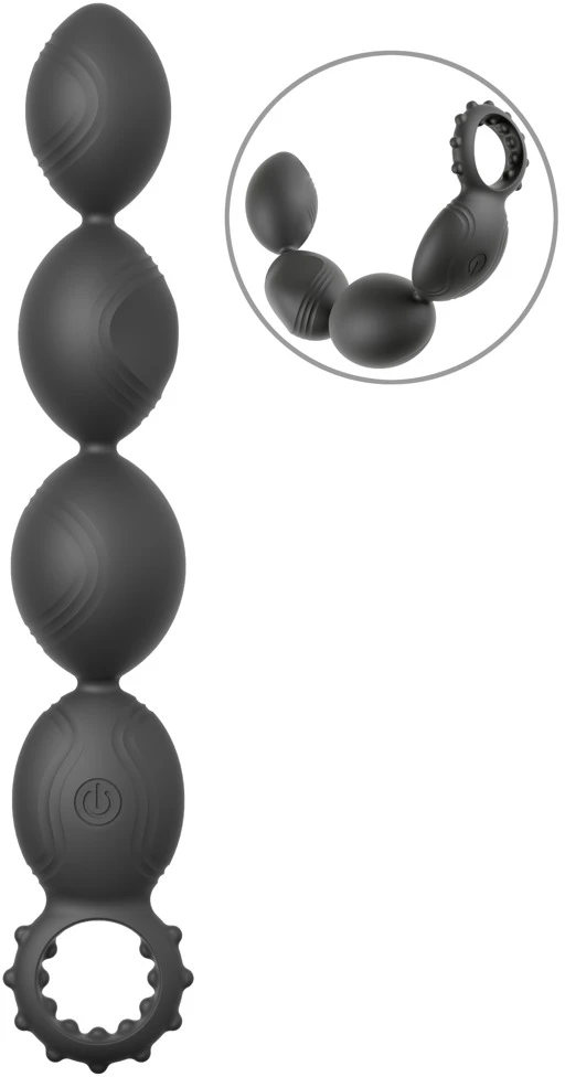 Flexible XL Anal Beads with Deep Vibrations