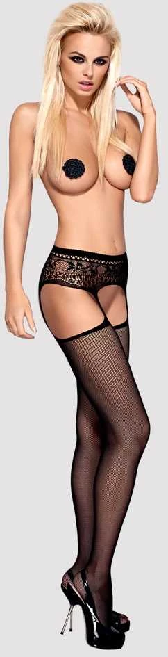 Obsessive - S307 Garter Stockings Juodas S/M/L