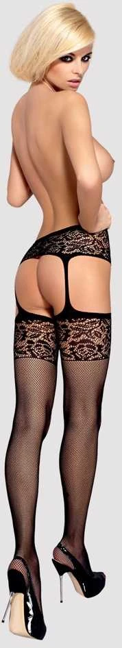 Obsessive - S500 Garter Stockings Juodas S/M/L