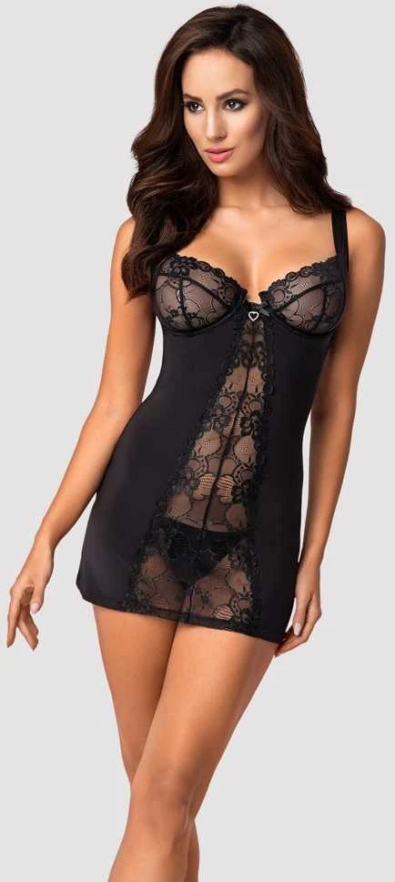 Obsessive - Heartina Chemise Juodas S/M