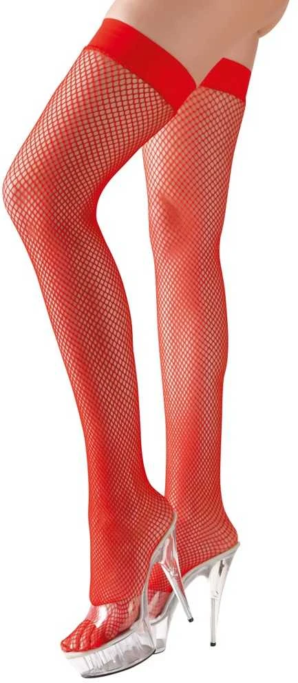 Cottelli Legwear Laikomos kojinės raudonos M