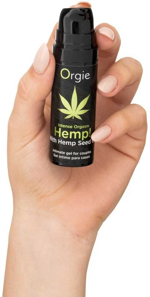 Orgie Intense Orgasm Hemp Stimuliuojantis gelis su kanapių sėklų aliejumi (15 ml)