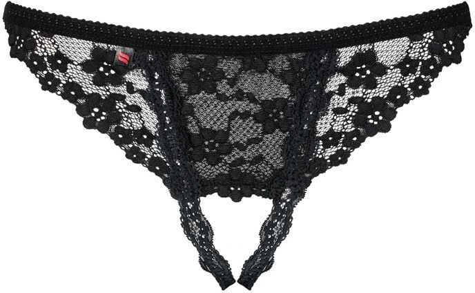 Obsessive - Letica kelnaitės be tarpukojo Juodos L/XL