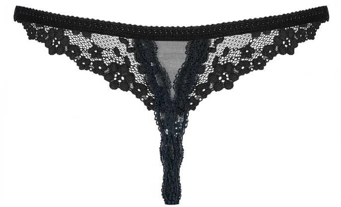 Obsessive - Letica kelnaitės be tarpukojo Juodos L/XL