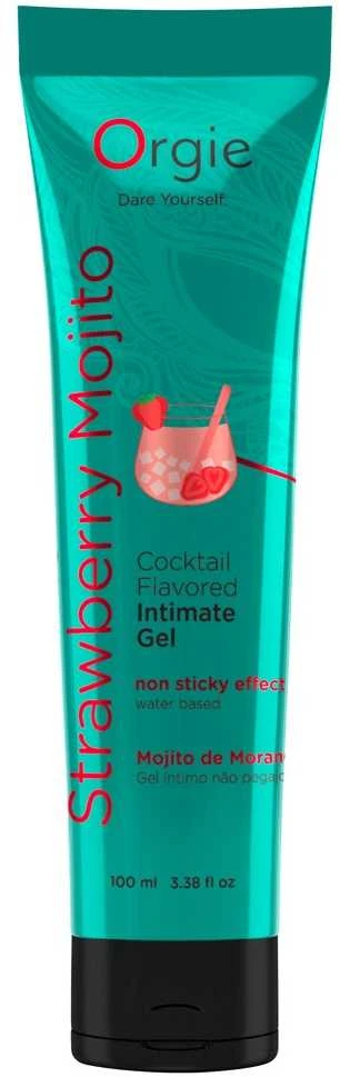 Orgie - Lubrikanto tūbelė kokteiliams su braškių ir mojito skoniu, 100 ml