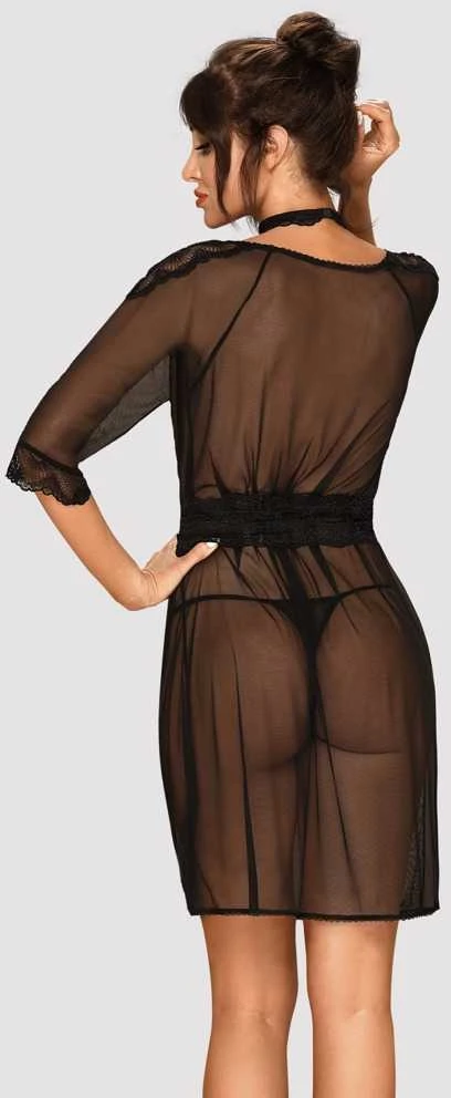 Obsessive - Lucita Peignoir Juodas S/M