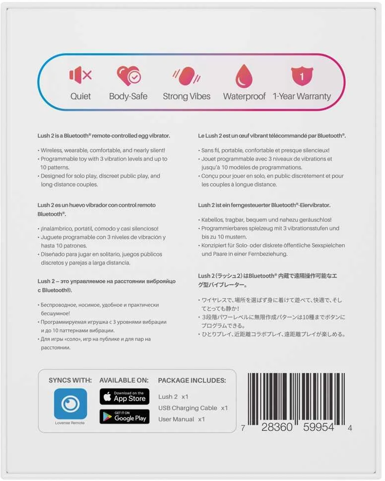 Lovense – Lush 2 nešiojamas kulkos vibratorius