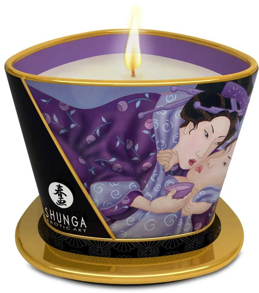 „Shunga Shunga“ masažinė žvakė su egzotiniais vaisiais, 170 ml