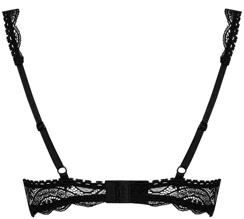 Obsessive - Miamor Half-Bra Juodas L/XL atvira liemenėlė