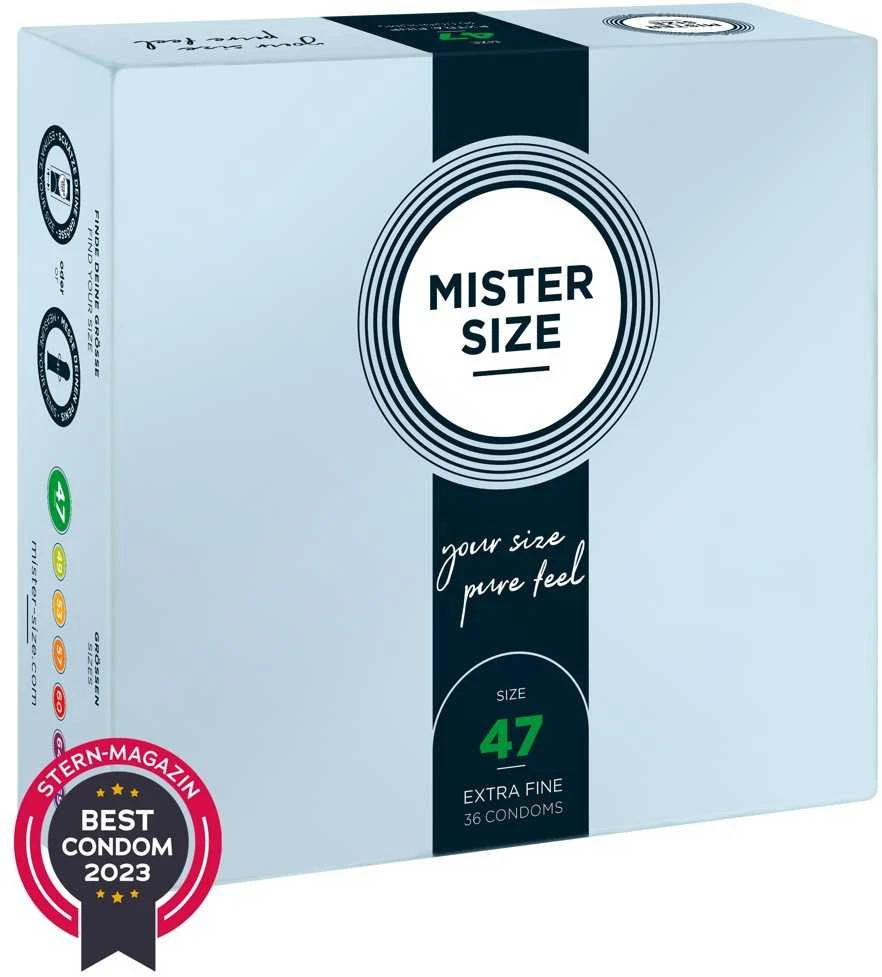 Mister Size 47mm pakuotė po 36 vnt