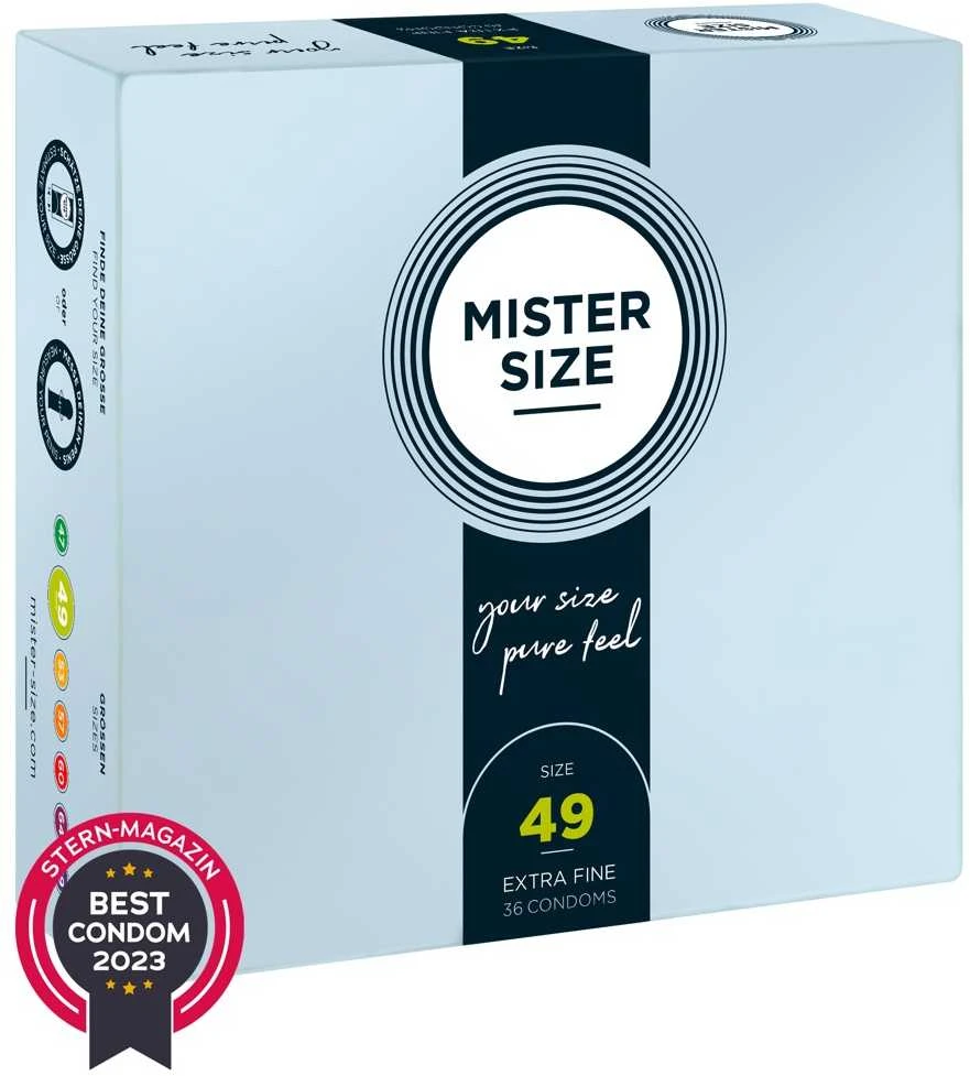 Mister Size 49mm pakuotė po 36 vnt