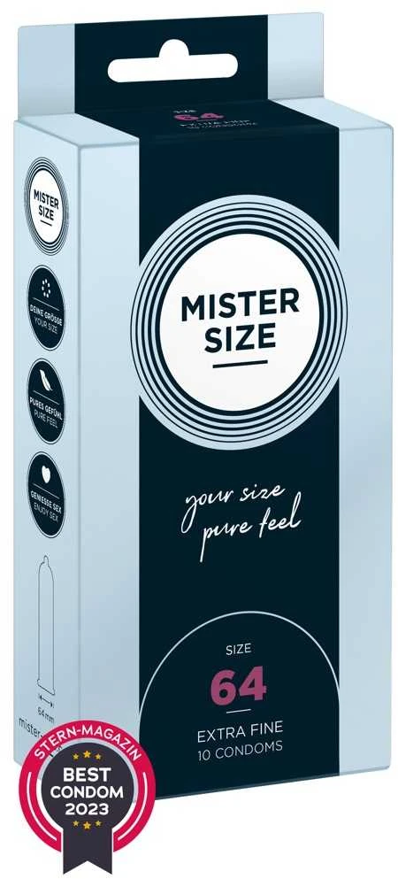 Mister Size PIECES Mister Dydis - 64 mm Prezervatyvai 10 vnt