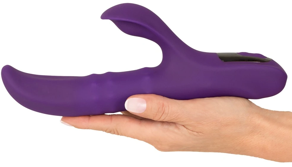 Nodding Rabbit Vibrator with 3 Moving Rings